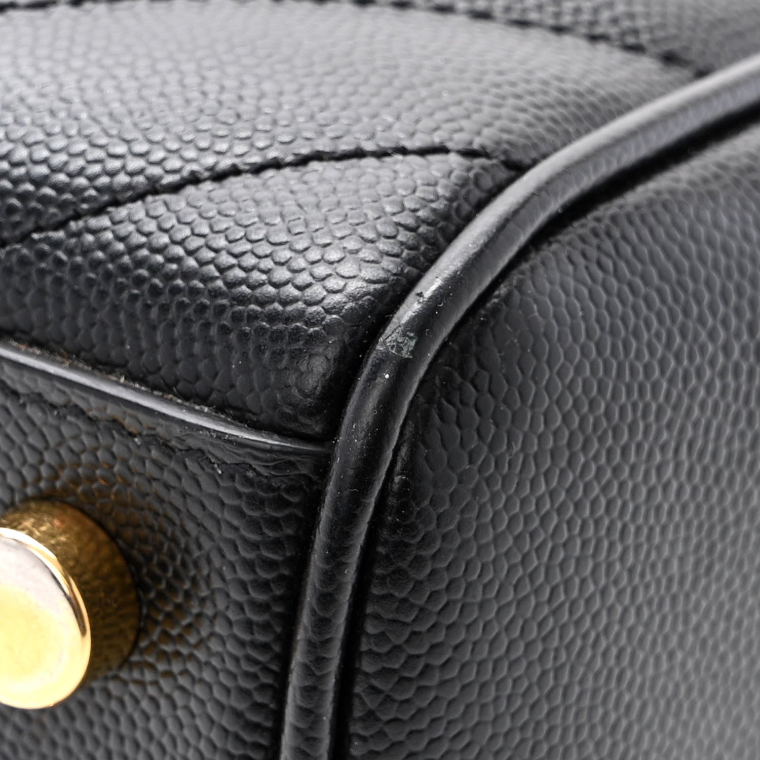 Saint Laurent Grain De Poudre Matelasse Chevron Monogram Shopping Bag Black 14 of 20