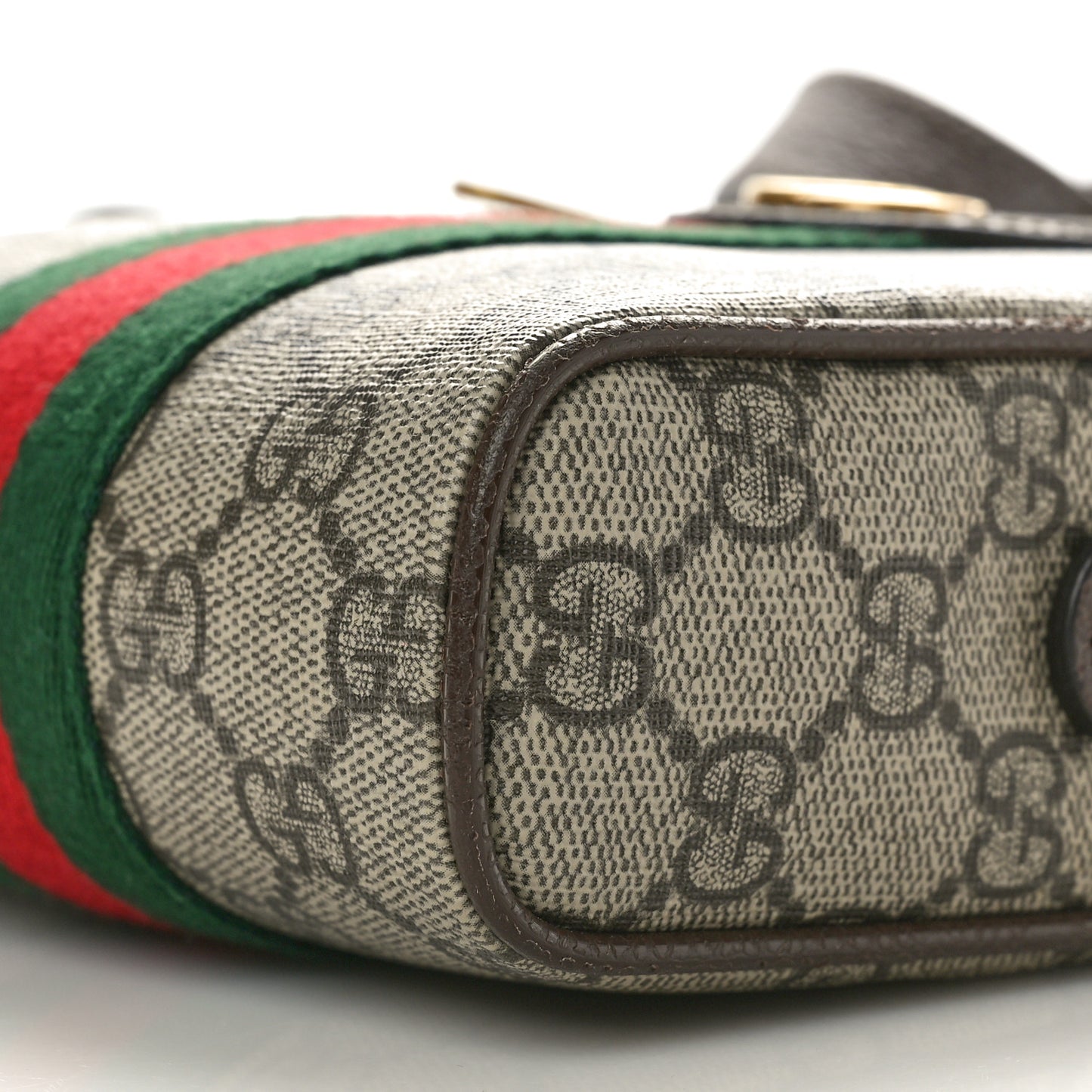 GG Supreme Monogram Web Mini Ophidia Messenger Brown