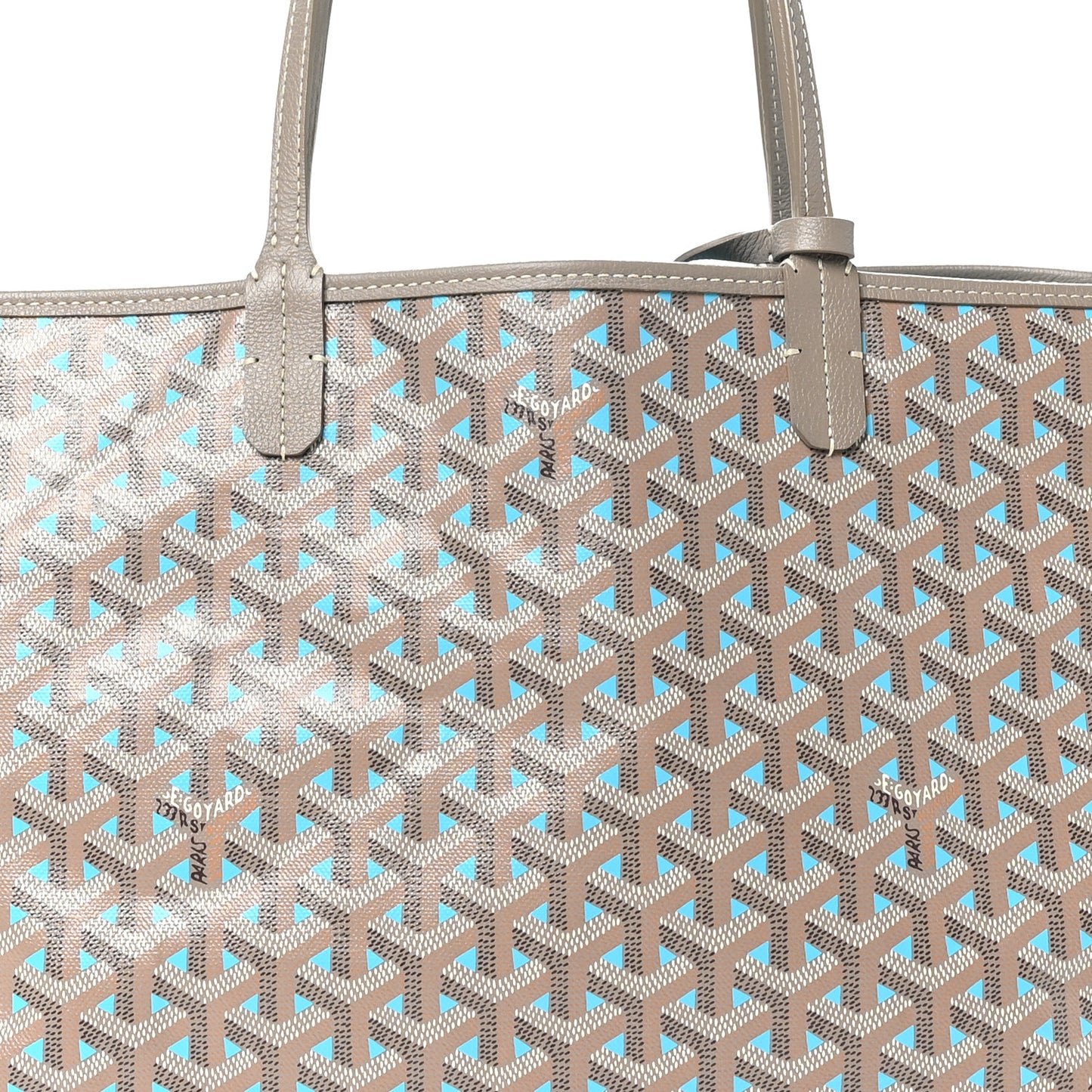 Goyardine Saint Louis Claire Voie PM Grege Turquoise