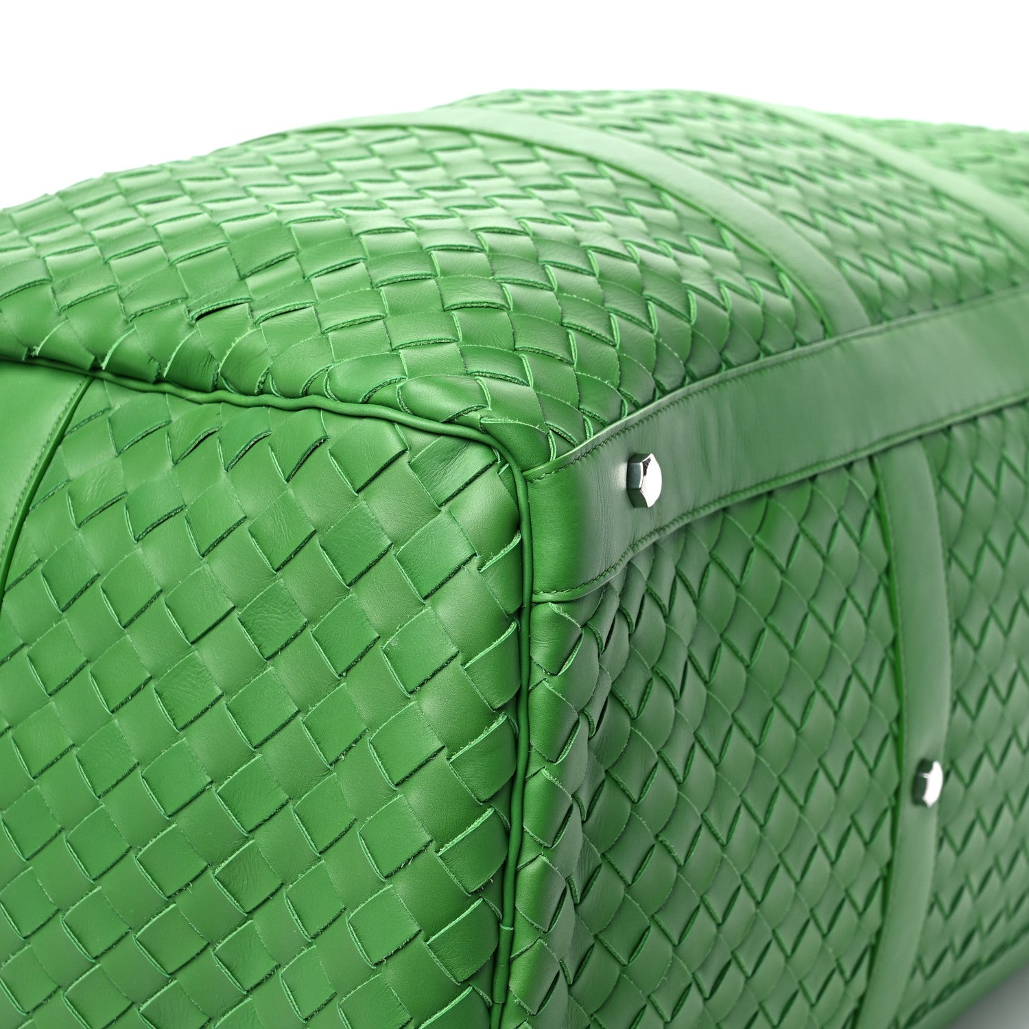 Bottega Veneta Calfskin Intrecciato Large Duffle Bag Parakeet 10 of 13