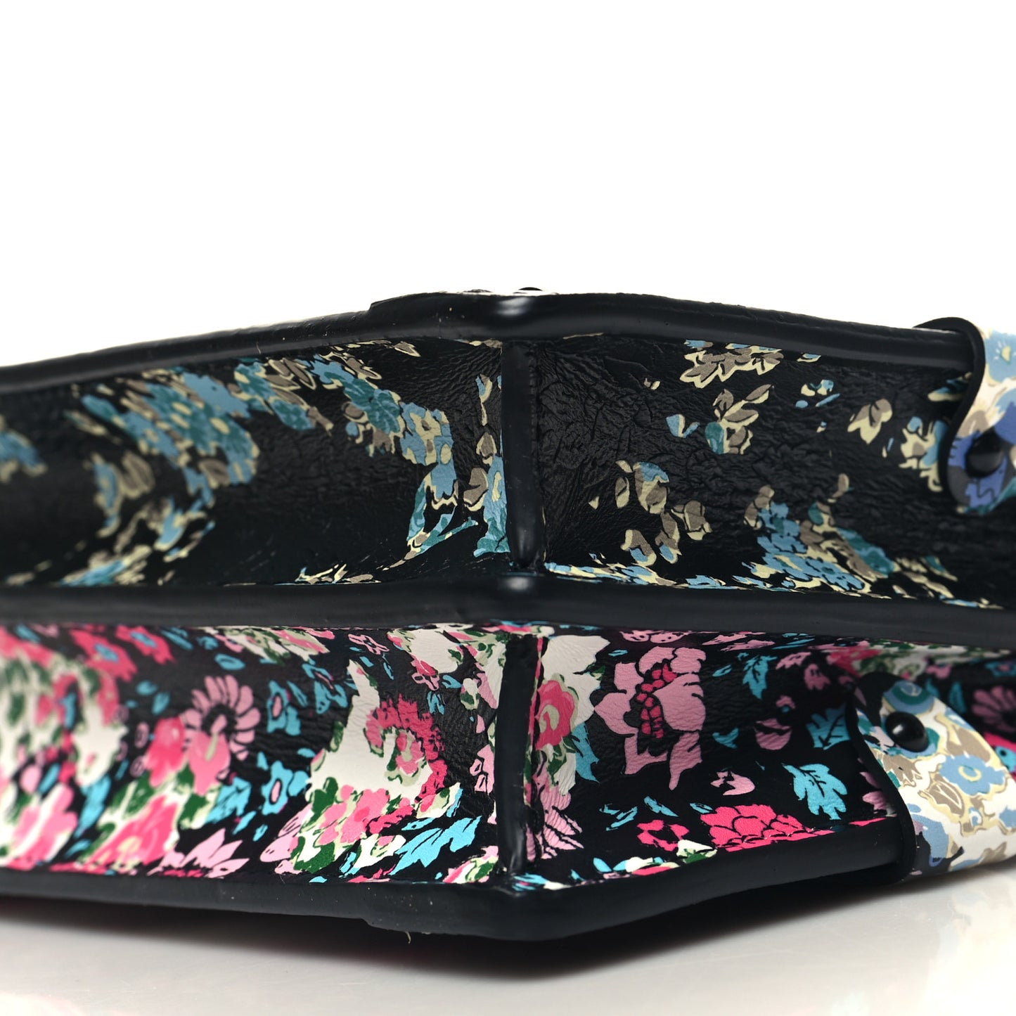 Calfskin Liberty Rose Trunk Clutch Black