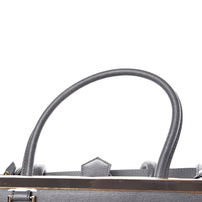 Fendi Vitello Elite Flamingo Regular 2Jours Tote Grigio Grigio Chiaro 10 of 11