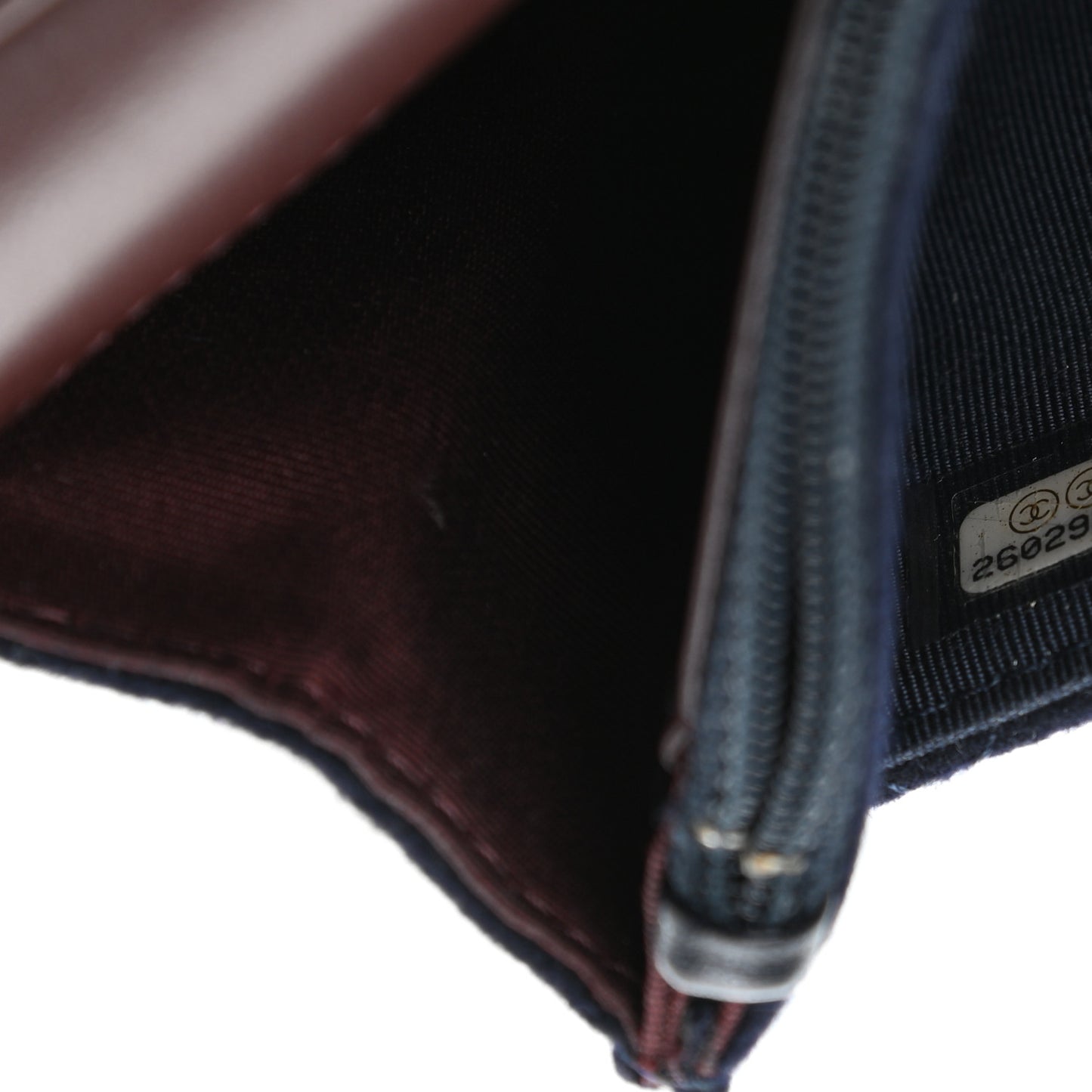 Felt Quilted Paris-Hamburg Charms Wallet On Chain WOC Dark Navy
