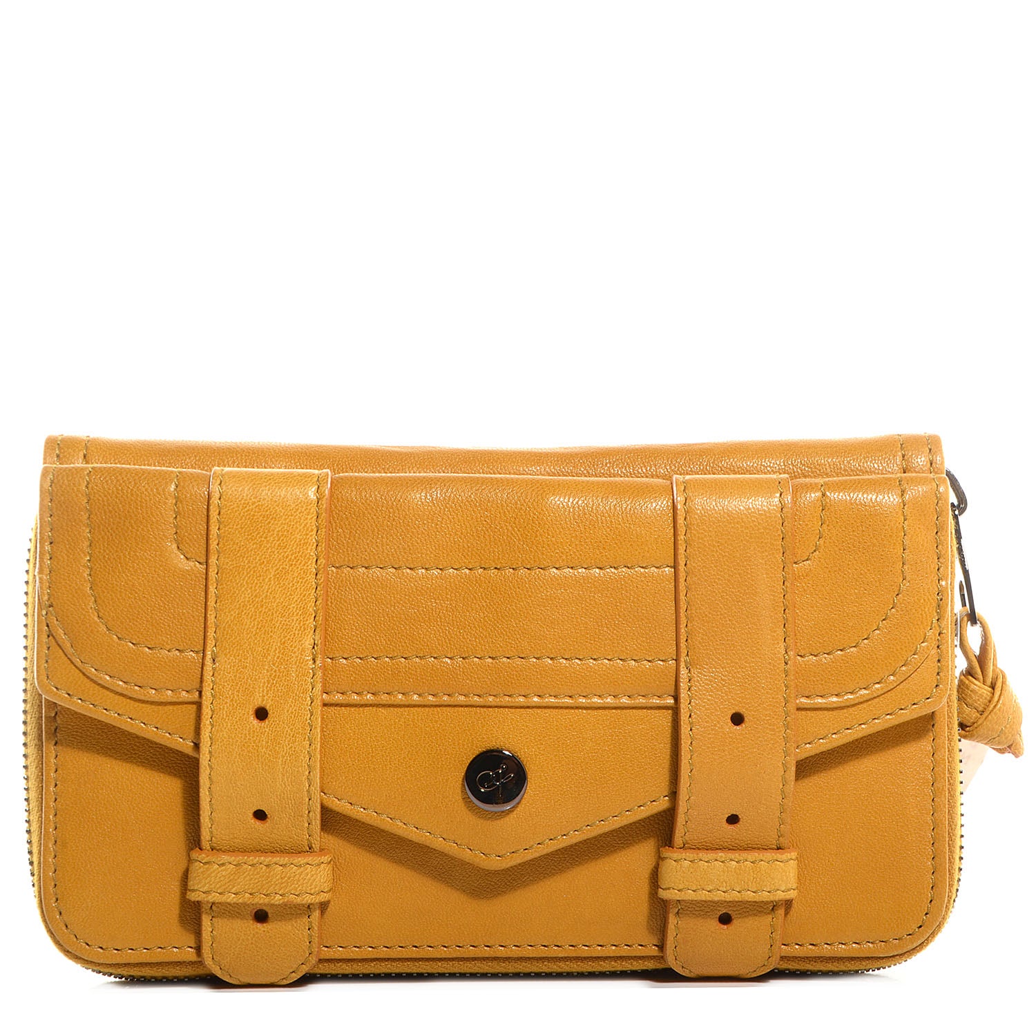 Proenza Schouler Leather PS1 Large Zip Wallet Mustard 1 of 7