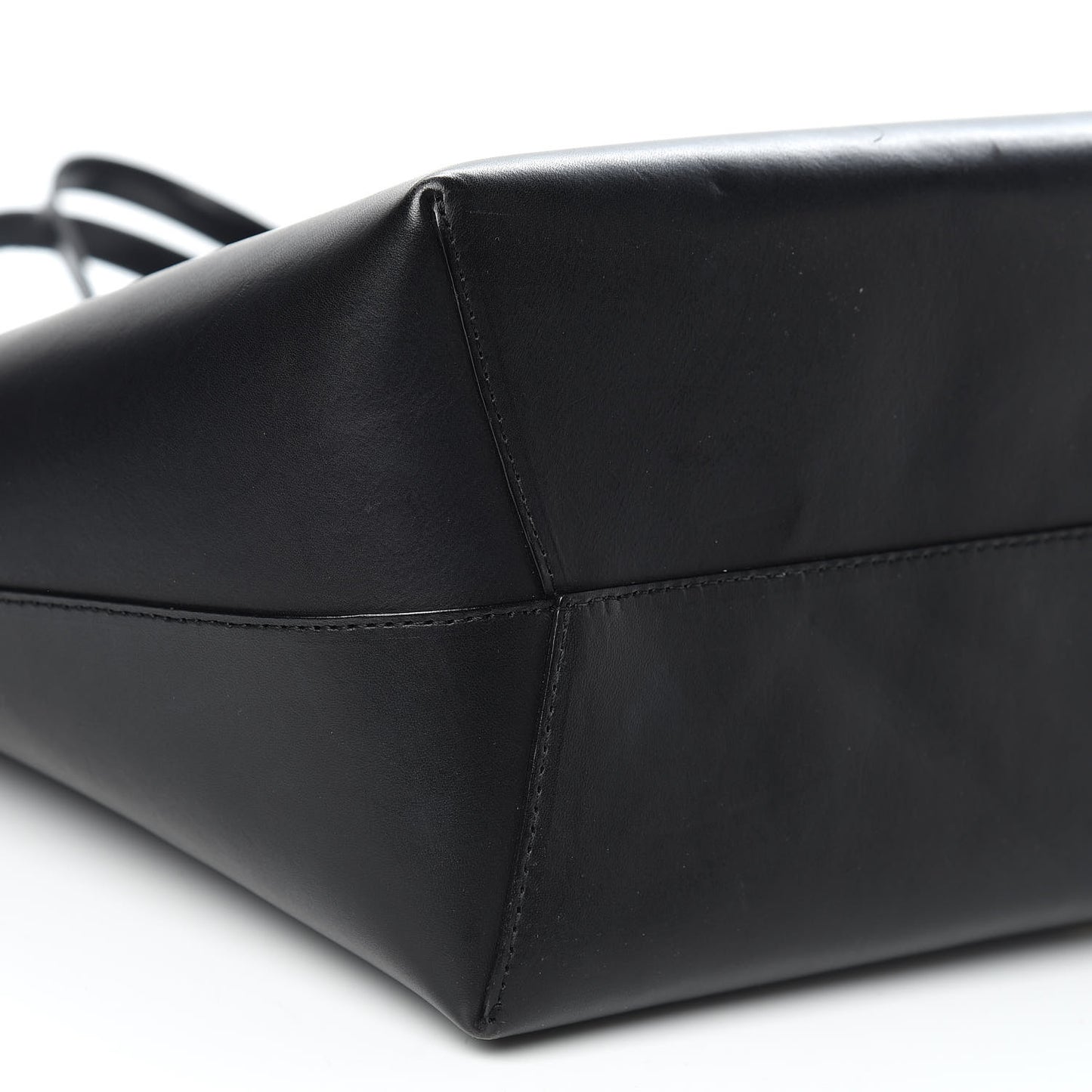 Calfskin Large Shopping Tote Black Flamma
