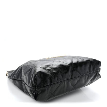 Chanel Shiny Calfskin Quilted Large Chanel 22 Black 5 of 11