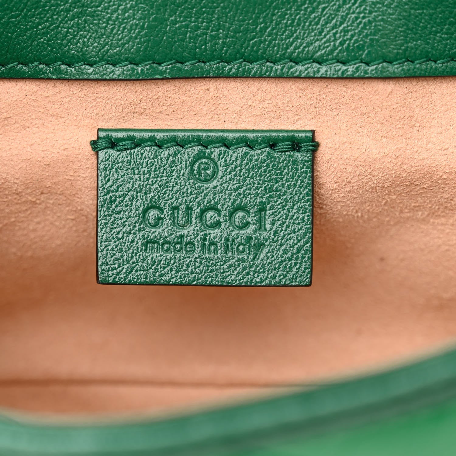 Gucci Azalea Calfskin Enamel Matelasse Diagonal Super Mini Torchon GG Marmont Shoulder Bag New Shamarock Emerald 6 of 10