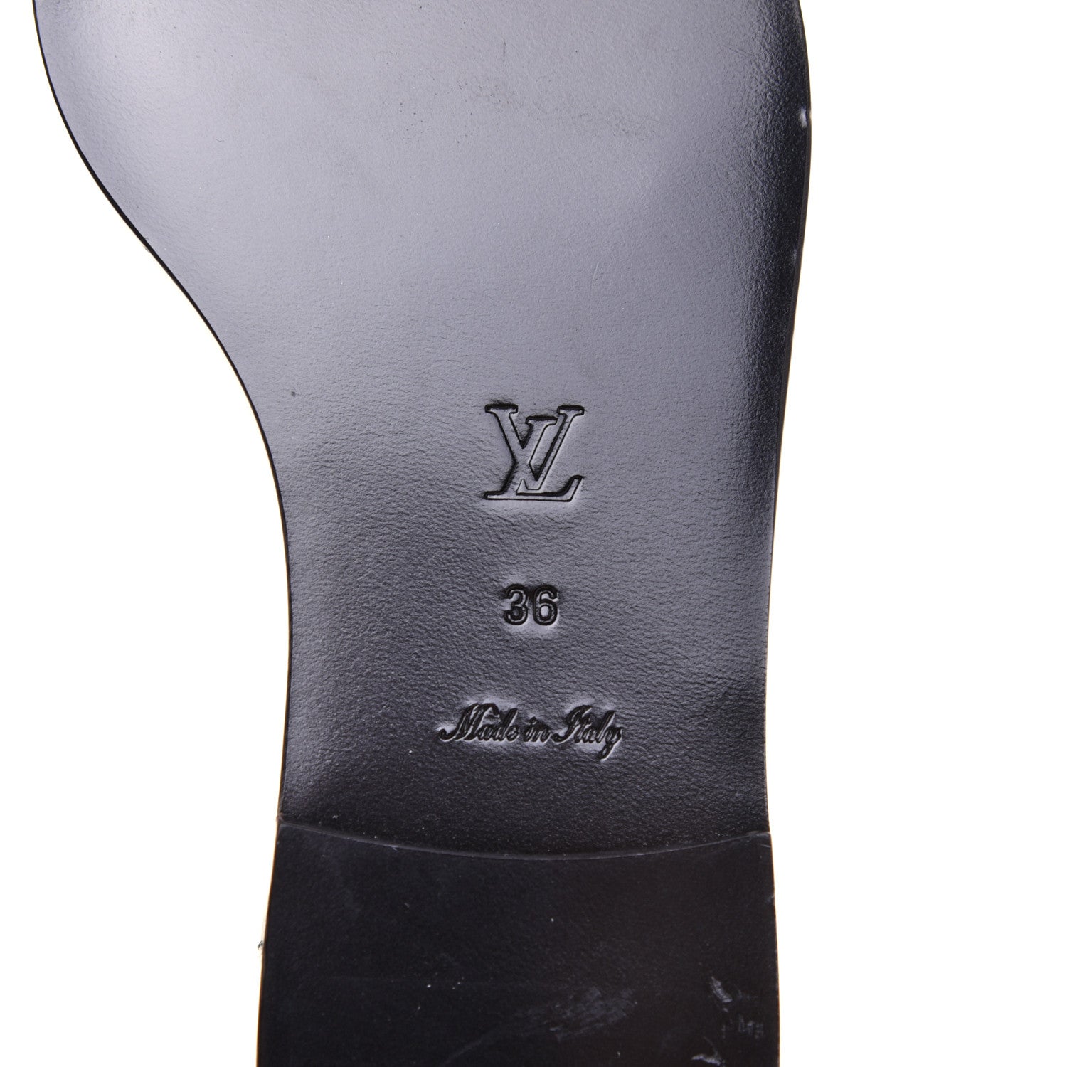 Louis Vuitton Calfskin Monogram Nomad Flat Sandals 36 Black 6 of 8