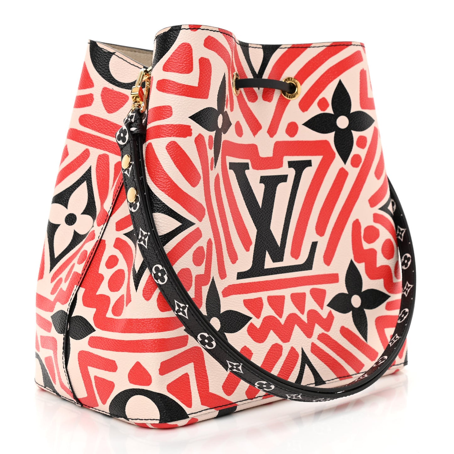 Monogram Giant Crafty NeoNoe MM Creme Rouge Black