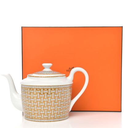 Hermes Porcelain Mosaique Au 24 Coffee/Tea Pot Gold 5 of 5