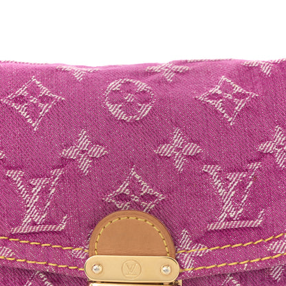 Louis Vuitton Monogram Denim Mini Pleaty Fuchsia 6 of 9