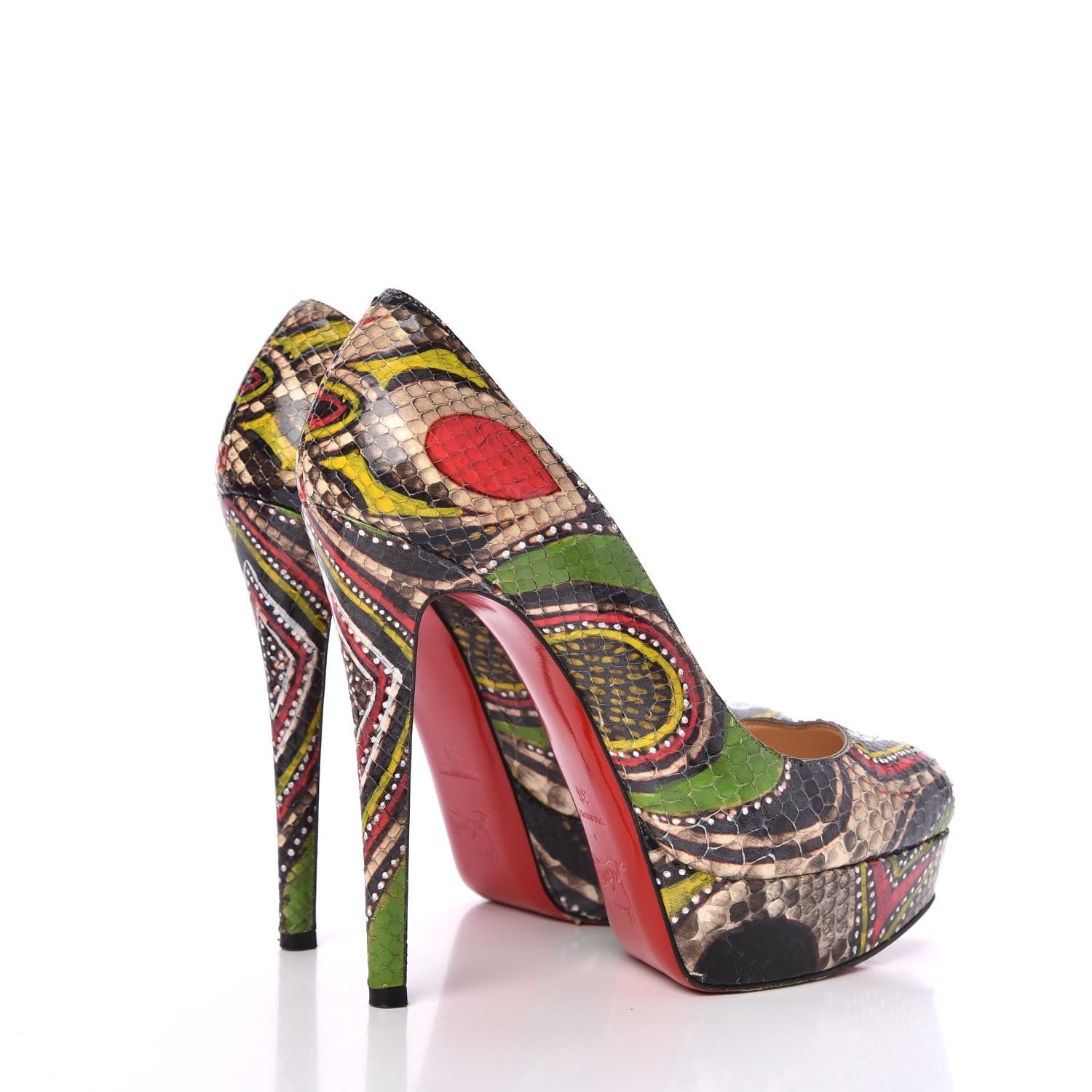 Christian Louboutin Python Masai Bianca 140 Pumps 36 Multicolor 4 of 15