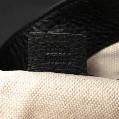 Gucci Pebbled Calfskin Large Soho Shoulder Bag Black 7 of 11