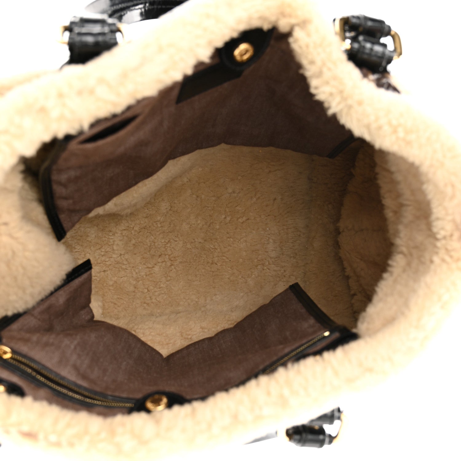 Louis Vuitton Patent Monogram Shearling Sac Thunder 5 of 11
