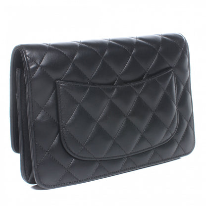 Chanel Lambskin Quilted Wallet On Chain WOC Black 3 of 8