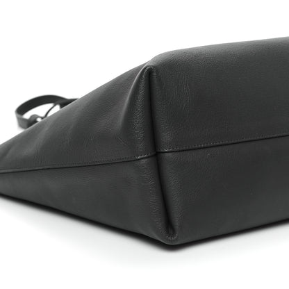 Saint Laurent Calfskin Large Shopping Tote Coal 10 of 11