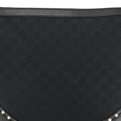 Gucci Monogram Pelham Studded Shoulder Bag Black 8 of 10