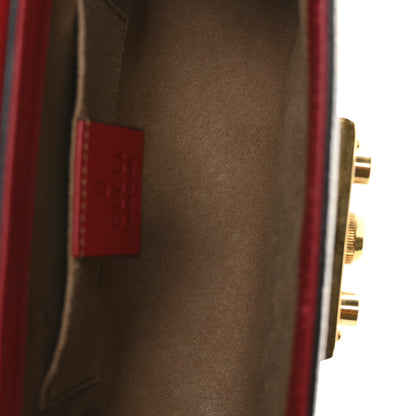 Gucci GG Supreme Monogram Calfskin Small Padlock Shoulder Bag Beige Hibiscus Red New Rosette 5 of 10