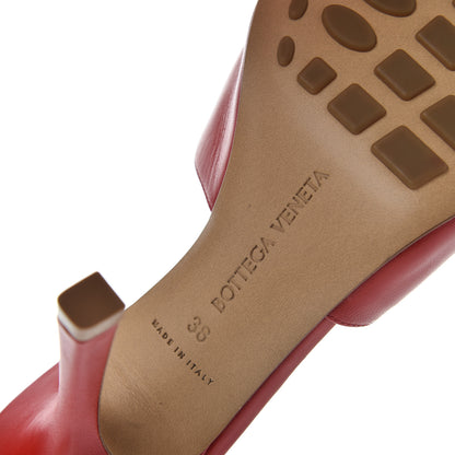 Bottega Veneta Lambskin Stretch Mule Sandals 38 Bright Red 7 of 8
