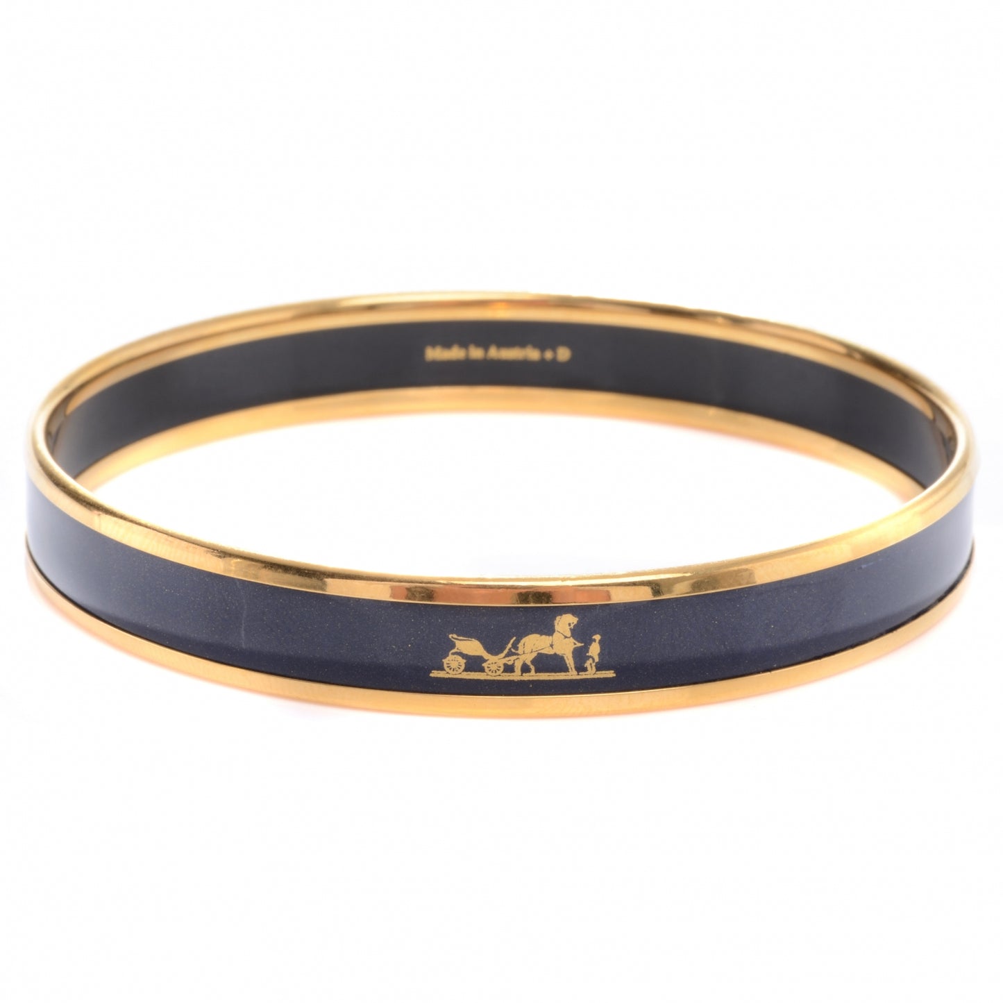 Enamel Narrow Caleche Bracelet Navy 65