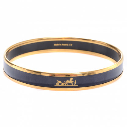 Hermes Enamel Narrow Caleche Bracelet Navy 65 1 of 4