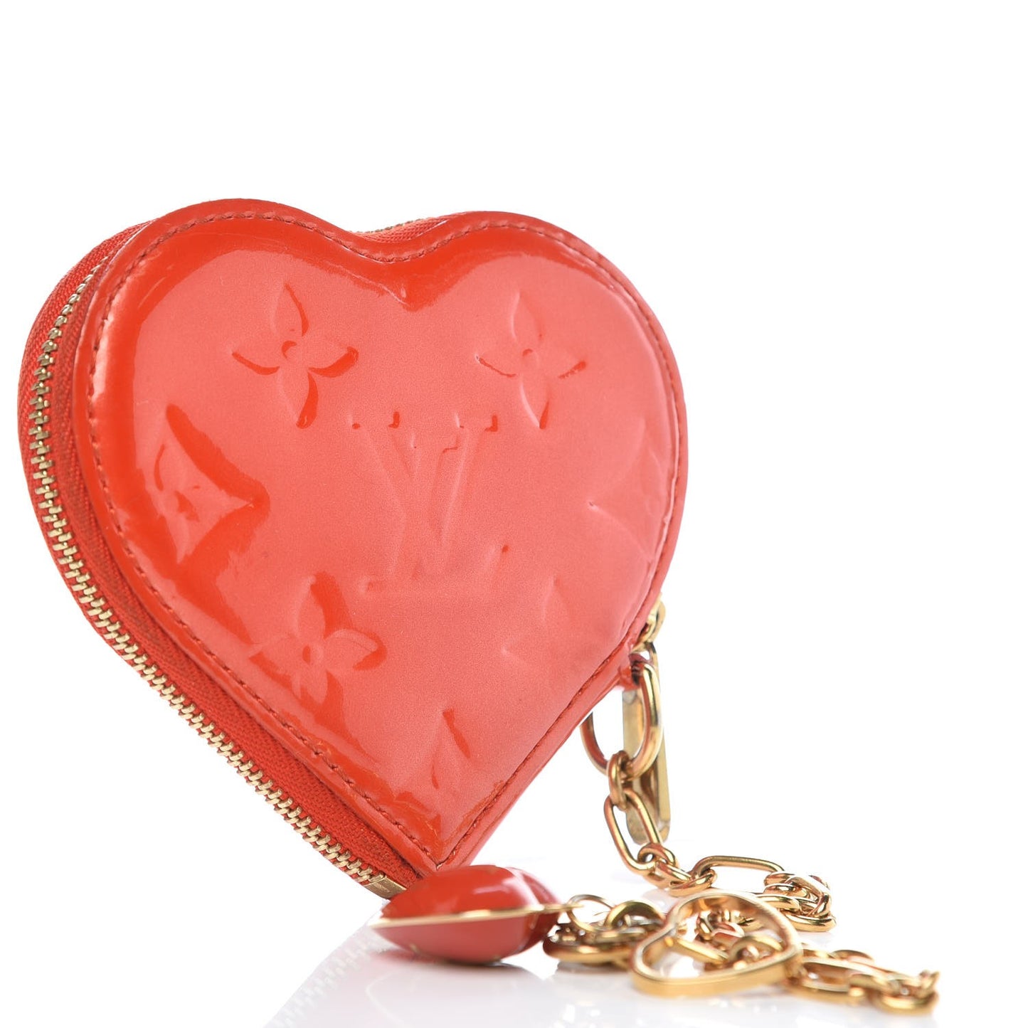 Vernis Heart Coin Purse Orange Sunset