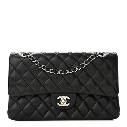 Chanel Lambskin Quilted Medium Double Flap Black 1 of 10