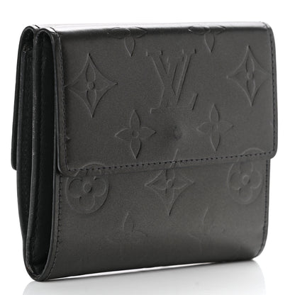 Louis Vuitton Mat Monogram Elise Wallet Black 2 of 7