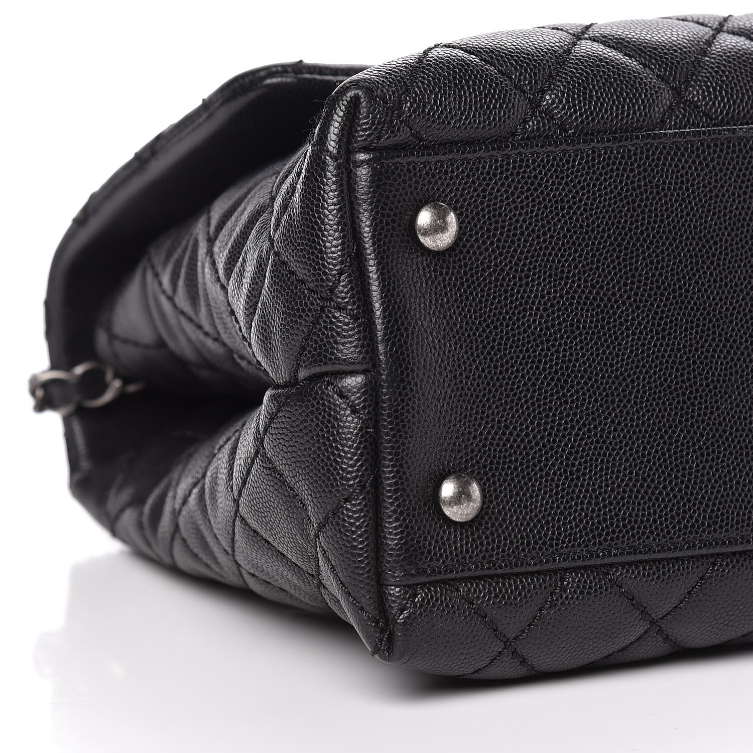 Chanel Caviar Quilted Medium Coco Handle Flap Black 8 of 13