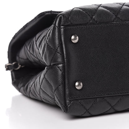 Chanel Caviar Quilted Medium Coco Handle Flap Black 8 of 13