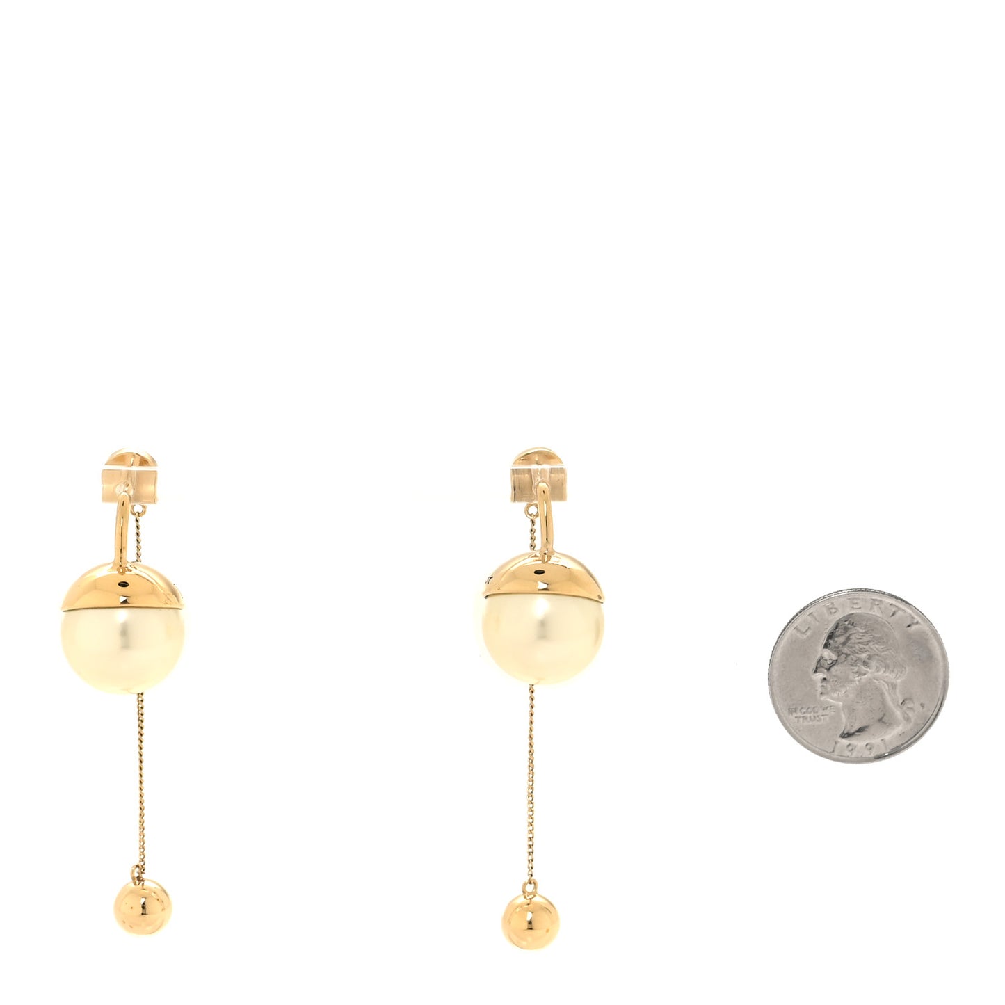 Pearl Mise En Dior Tribal Drop Earrings Gold