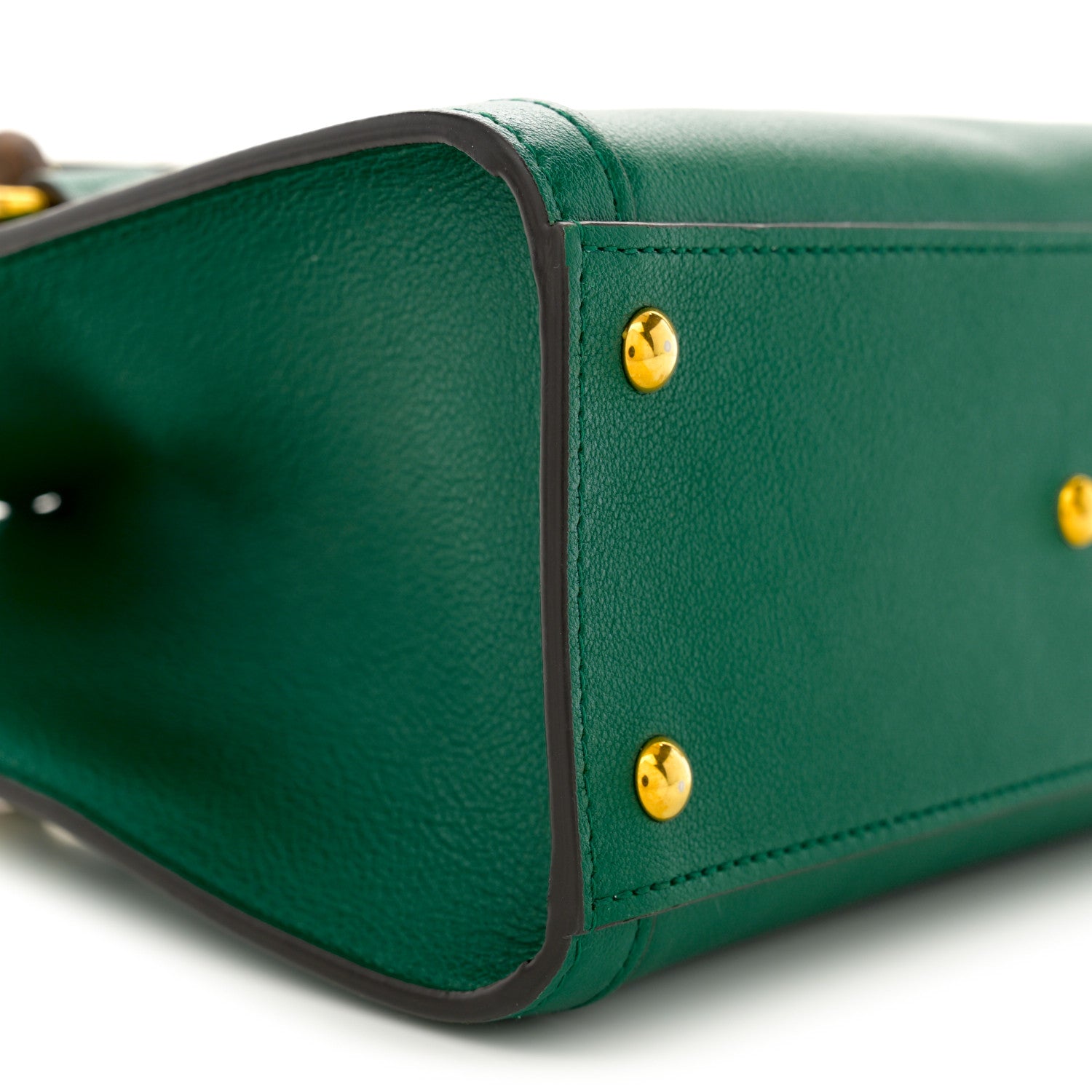 Gucci Wonka Grain Calfskin Mini Diana Tote Bag Green Yellow Fluo 10 of 11
