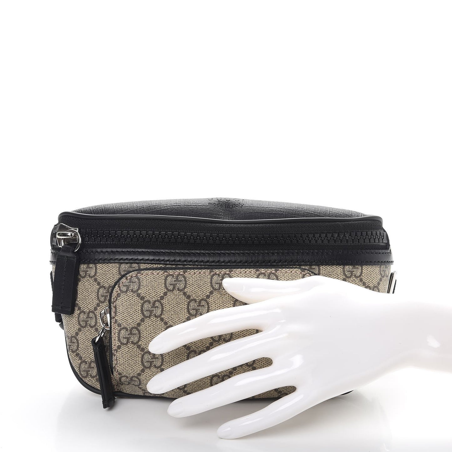 GG Supreme Monogram Belt Bag Black