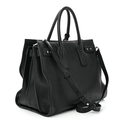 Saint Laurent Grained Calfskin Medium Souple Sac De Jour Black 3 of 12