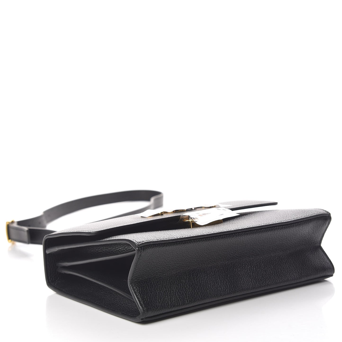 Grainy Calfskin Small Zumi Shoulder Bag Black