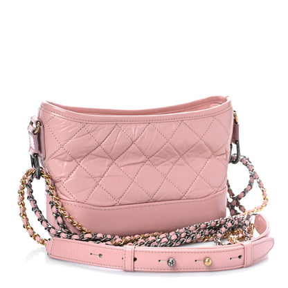 Chanel Aged Calfskin Quilted Small Gabrielle Hobo Pink 2 of 7