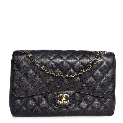Chanel Caviar Quilted Jumbo Double Flap Black 1 of 8