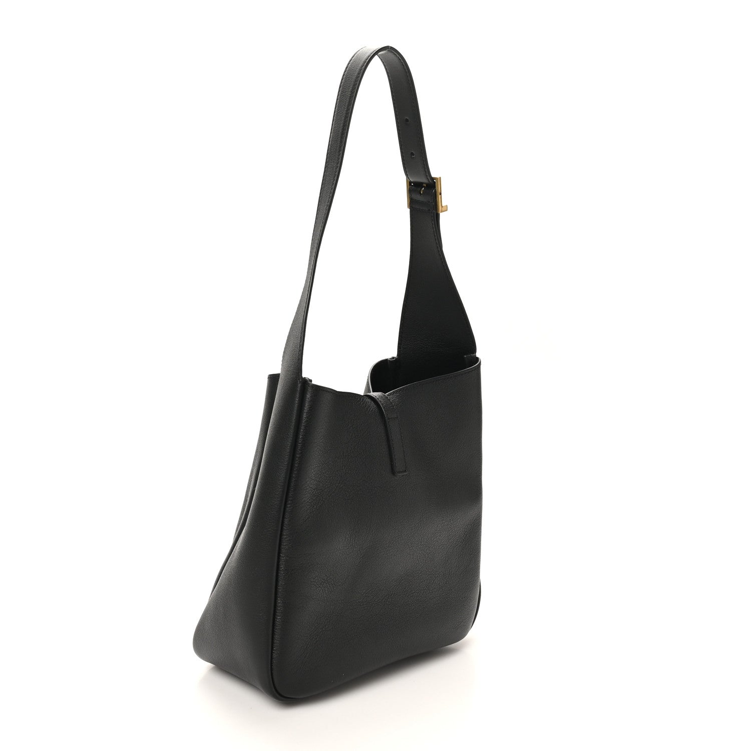 Saint Laurent Smooth Calfskin Small Le 5 A 7 Soft Hobo Black 3 of 10
