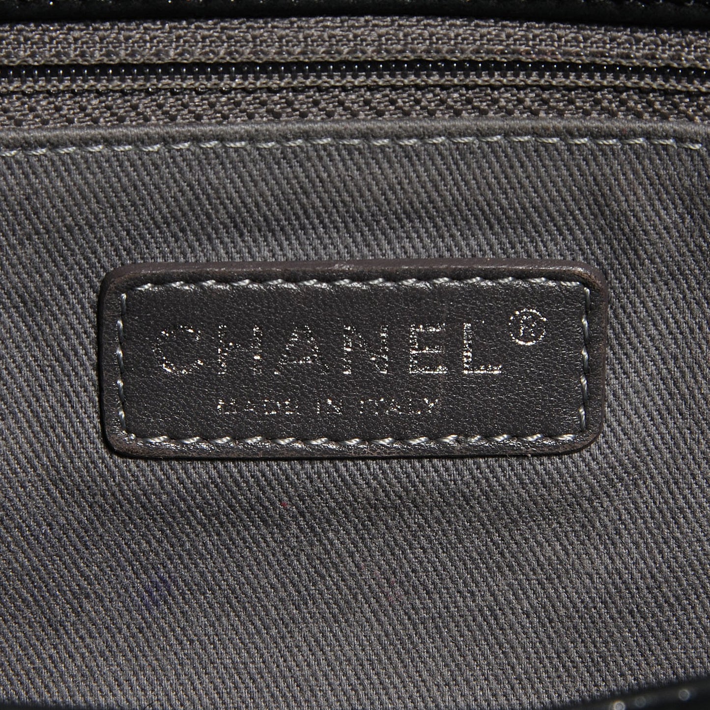 Iridescent Calfskin Glint Accordion Flap Black