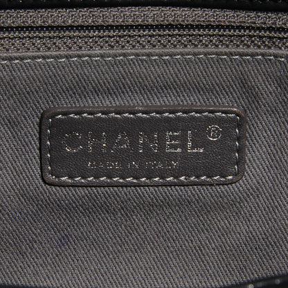 Chanel Iridescent Calfskin Glint Accordion Flap Black 6 of 7