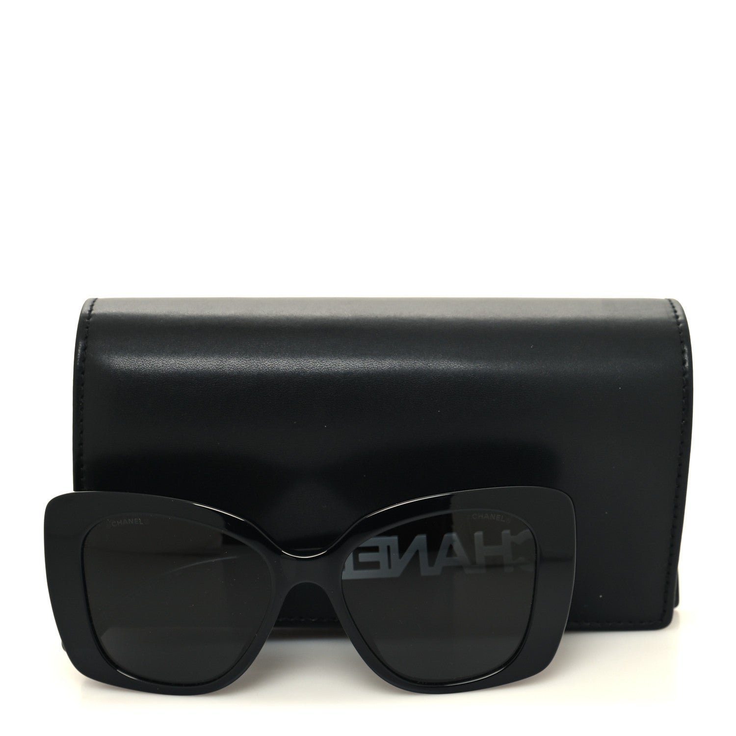 Chanel Acetate Strass Square Sunglasses 5422-B Black White 8 of 8