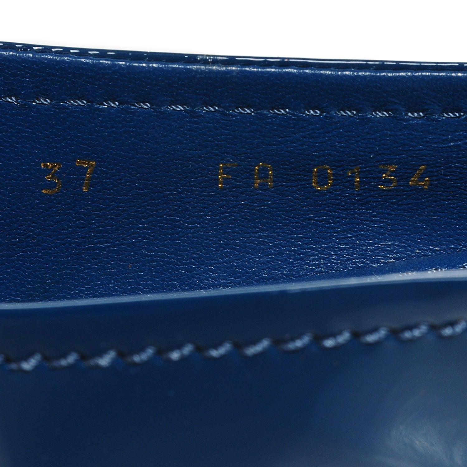 Louis Vuitton Patent Calfskin Oxford Ballerina Flats 37 Blue 8 of 8