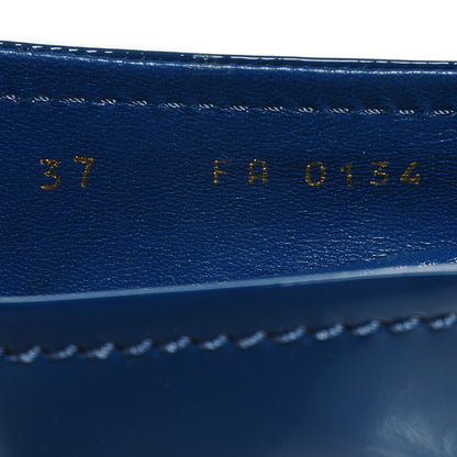 Louis Vuitton Patent Calfskin Oxford Ballerina Flats 37 Blue 8 of 8