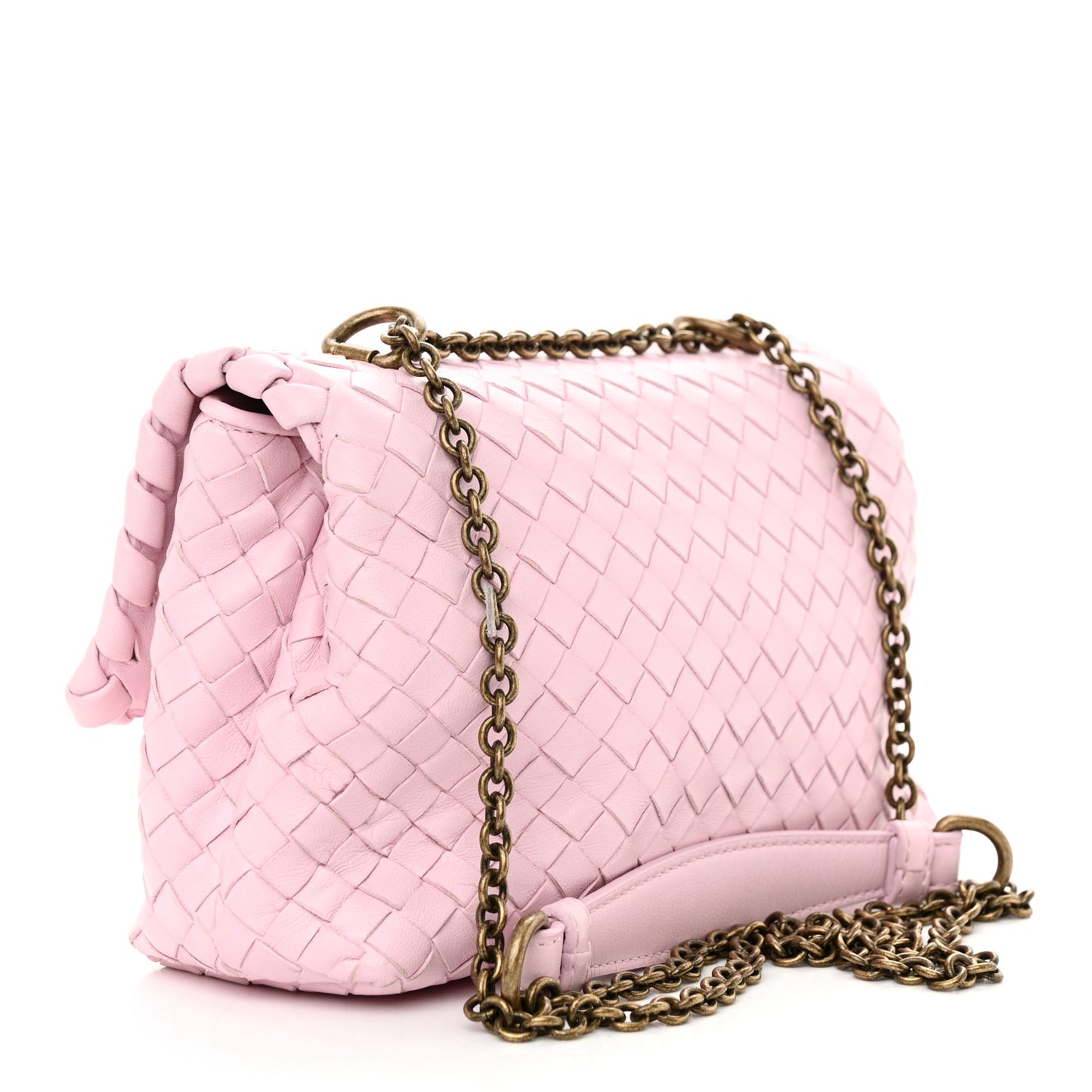 Nappa Intrecciato Baby Olimpia Shoulder Bag Dragee