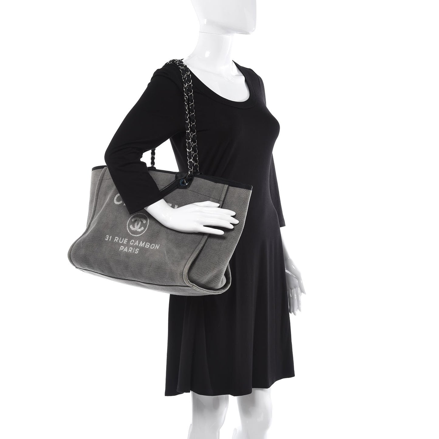 Canvas Deauville Large Tote Grey