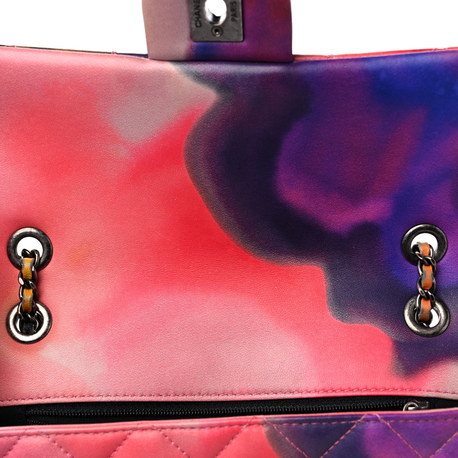 Chanel Printed Lambskin Quilted Small Flower Power Flap 12 of 17