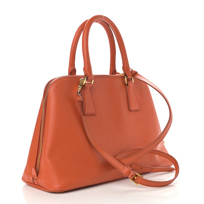 Prada Saffiano Lux Medium Promenade Tote Papaya 3 of 19