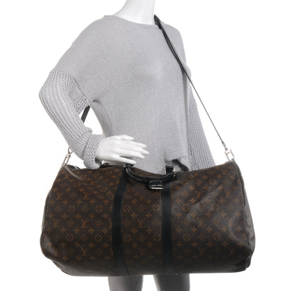Louis Vuitton Monogram Macassar Keepall Bandouliere 55 2 of 7