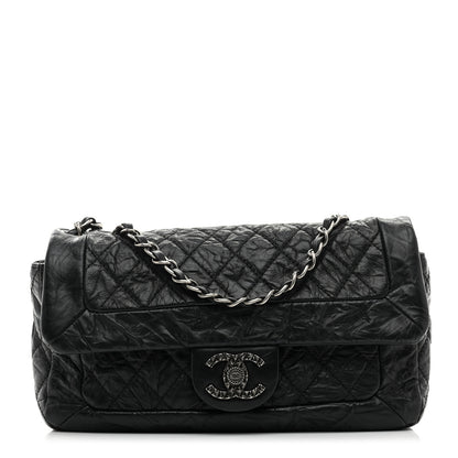 Chanel Aged Calfskin Coco Rider Flap Black 1 of 10