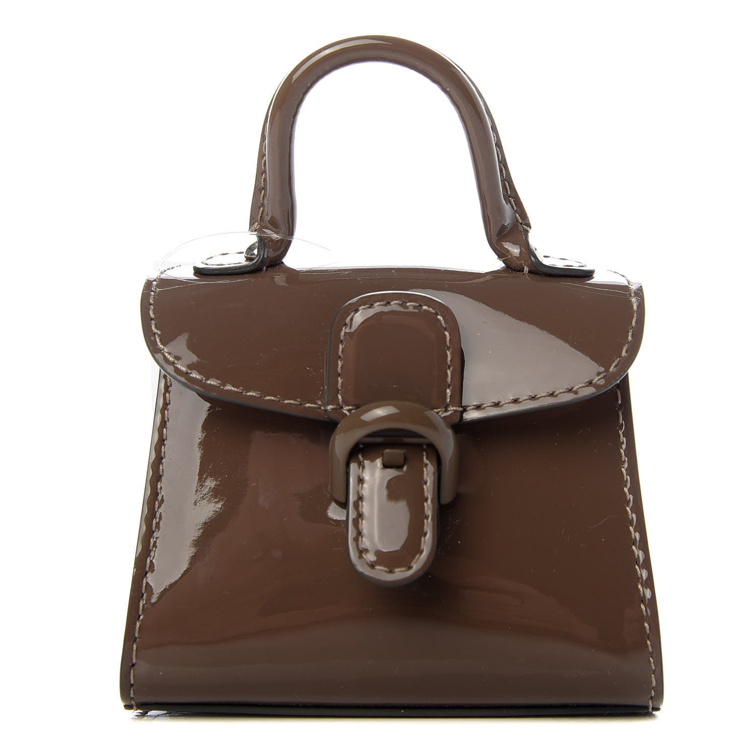 Delvaux Patent Calfskin Mini Brillant Bag Charm 1 of 7